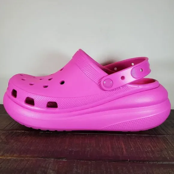 Crocs Classic Mega Crush Clogs Mens Size 11 Platform Sandals Shoes Pink - Picture 7 of 12